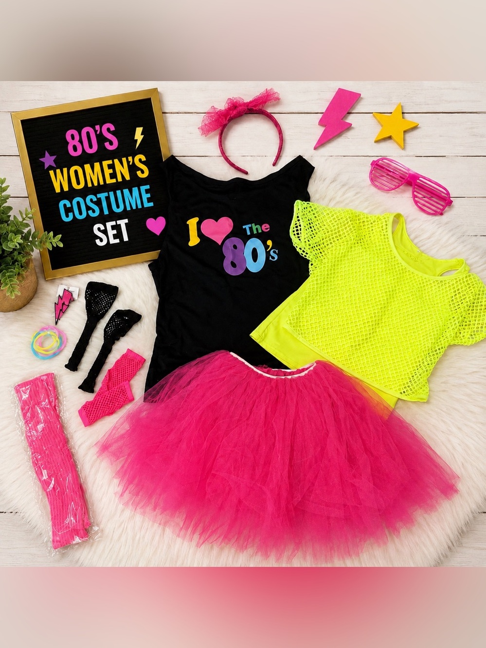 TOTALLY 80’S! 💖⚡ COMPLETE WOMEN’S COSTUME SET